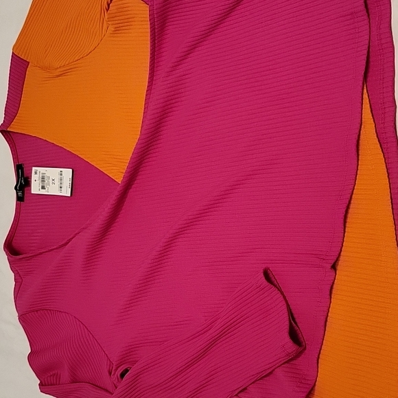 INC ribbed color block sweater - Picture 2 of 5